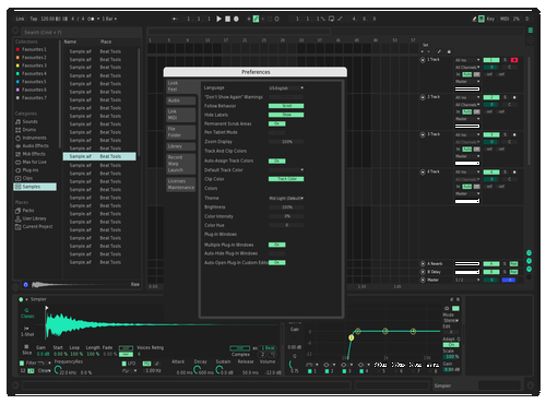 Night Live Teal Theme for Ableton 10